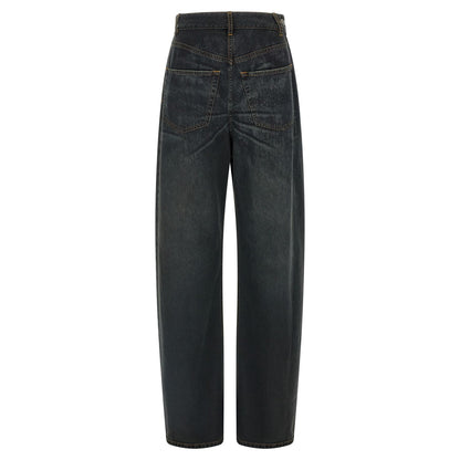 MM6 Maison Margiela Blue Cotton Flared Jeans