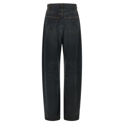 MM6 Maison Margiela Blue Cotton Flared Jeans