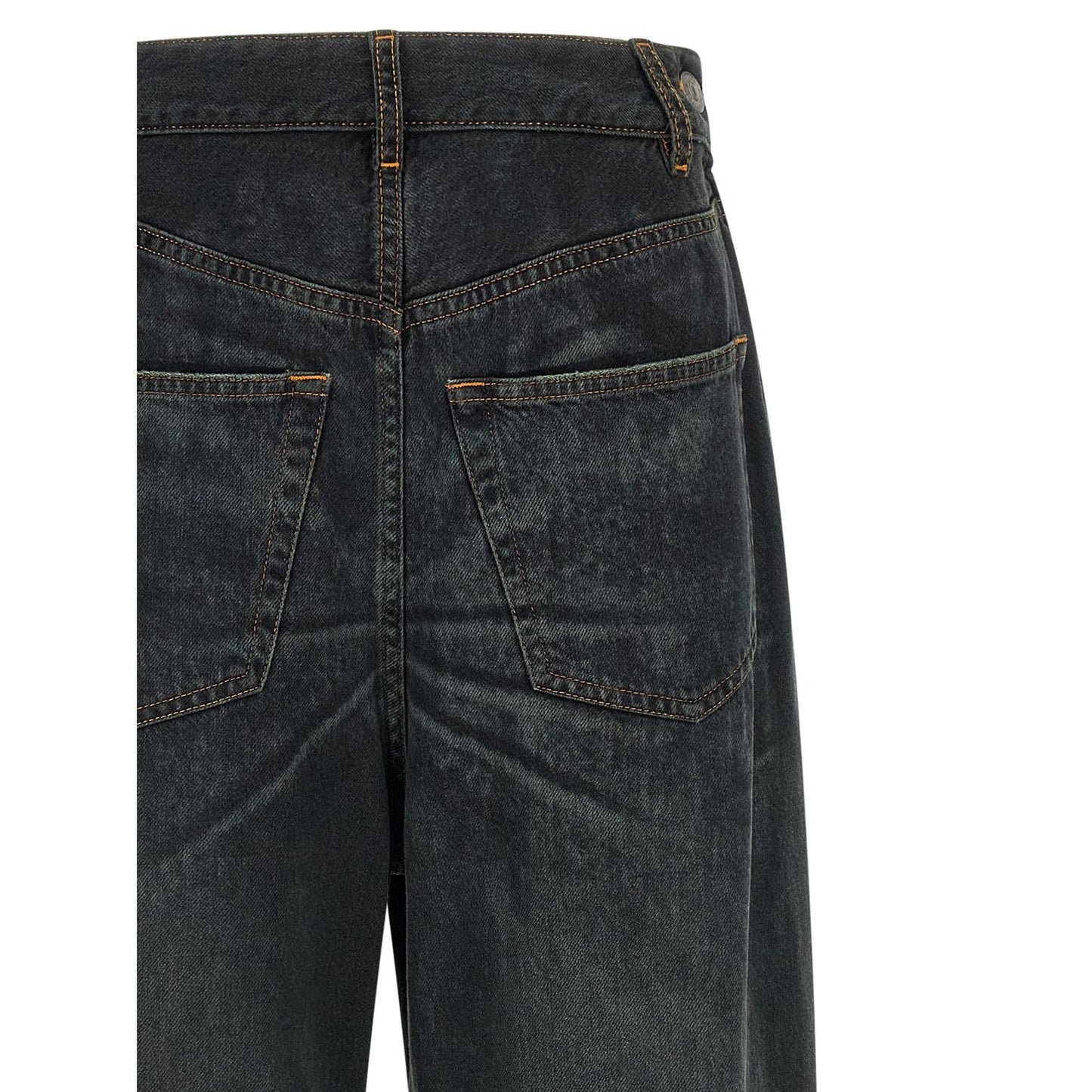 MM6 Maison Margiela Blue Cotton Flared Jeans
