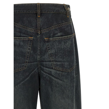 MM6 Maison Margiela Blue Cotton Flared Jeans