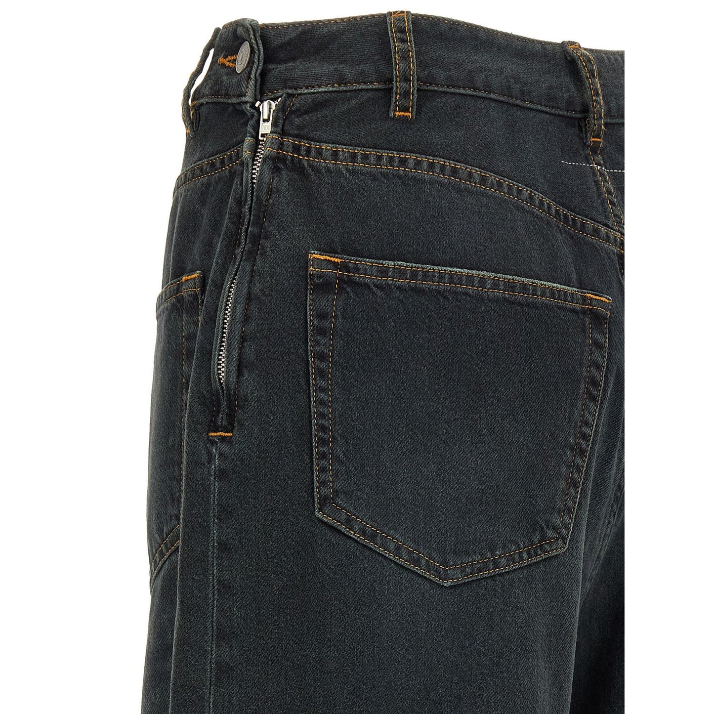 MM6 Maison Margiela Blue Cotton Flared Jeans