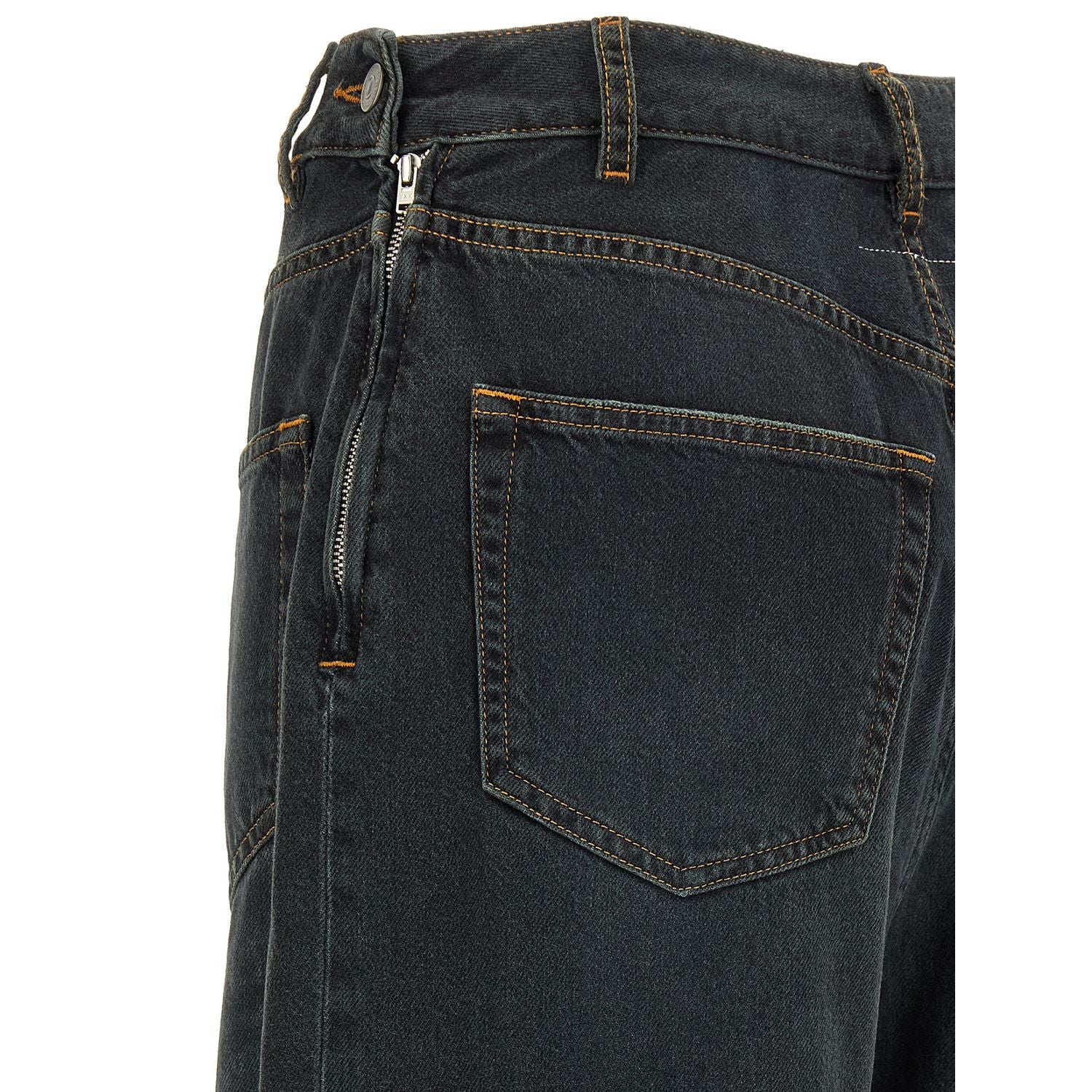 MM6 Maison Margiela Blue Cotton Flared Jeans