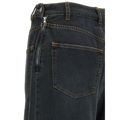 MM6 Maison Margiela Blue Cotton Flared Jeans