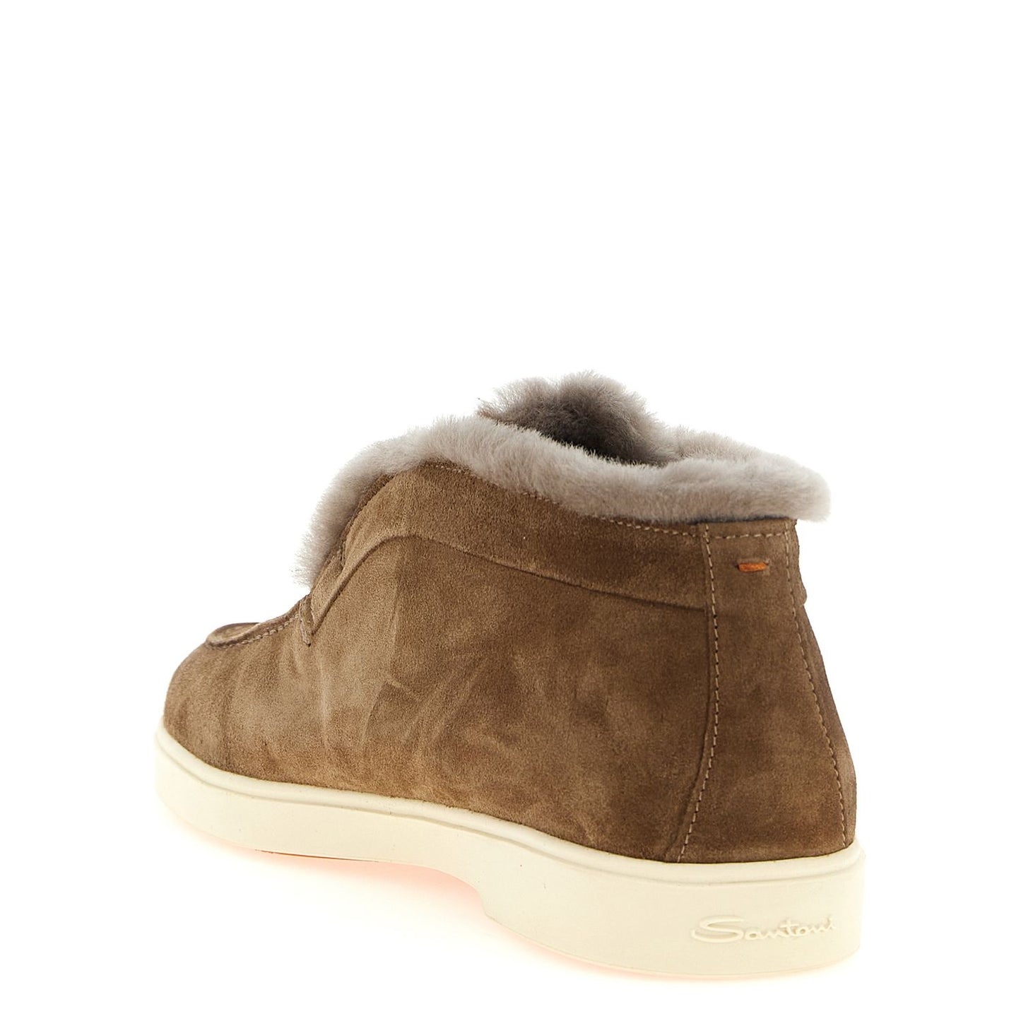 Santoni Brown Calfskin Ankle Boots