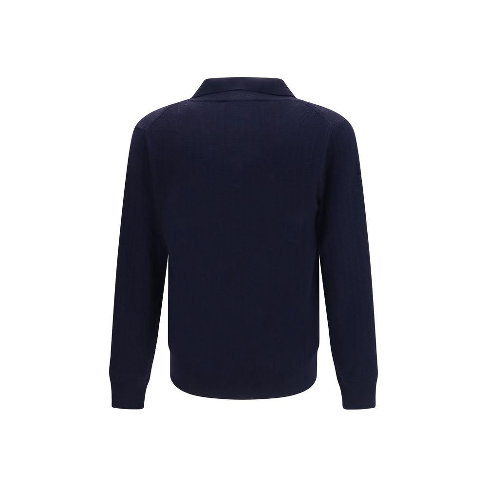 Brooksfield Blue Wool Oves Aries Sweatshirt