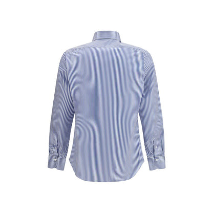 Finamore Blue Cotton Shirt