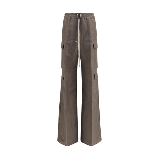 Rick Owens Brown Ramie Cargo Pants