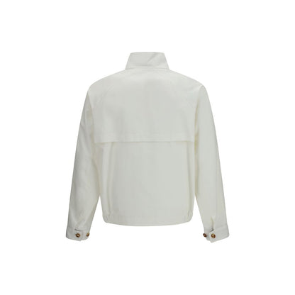 Brunello Cucinelli White Cotton Full-Length Jacket