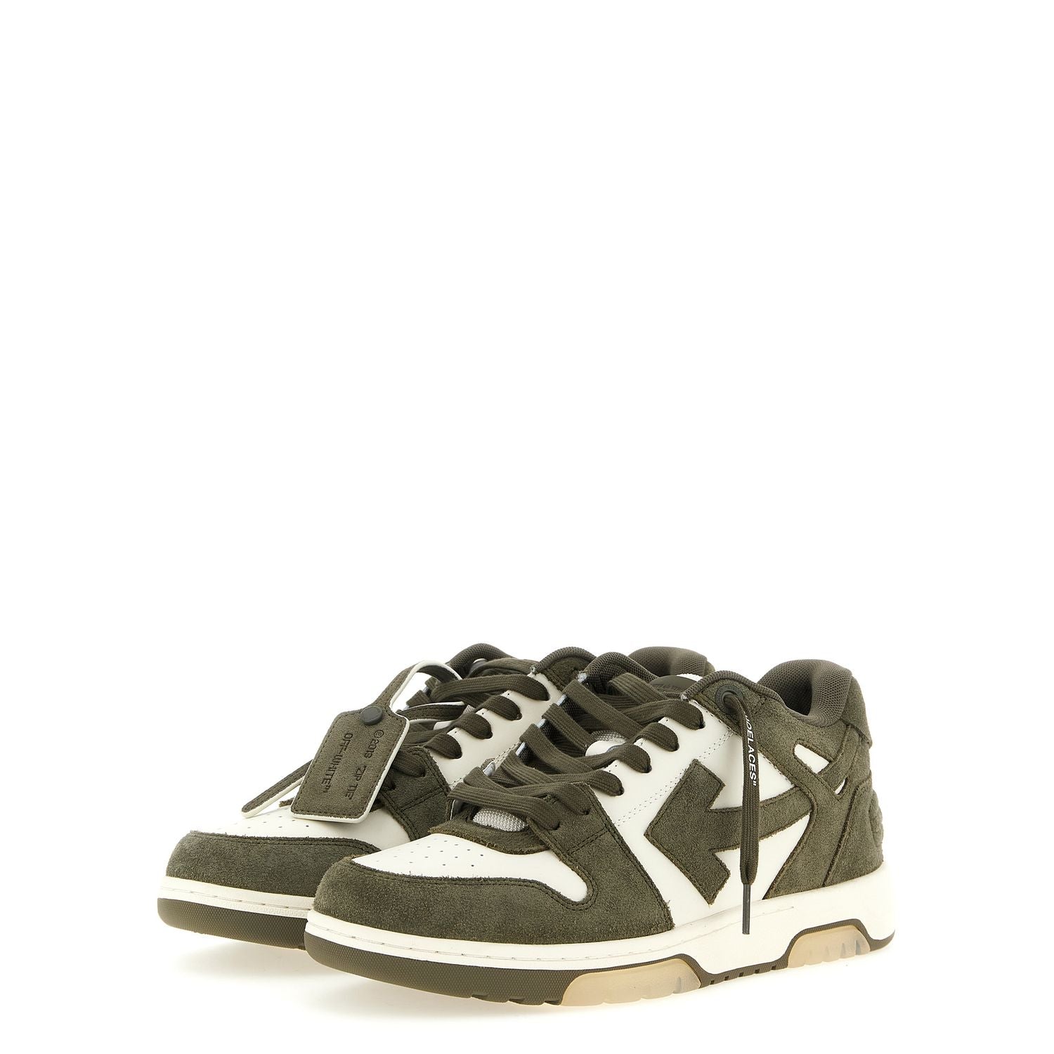 Off-White Bicolor Cowhide Athletic Sneakers