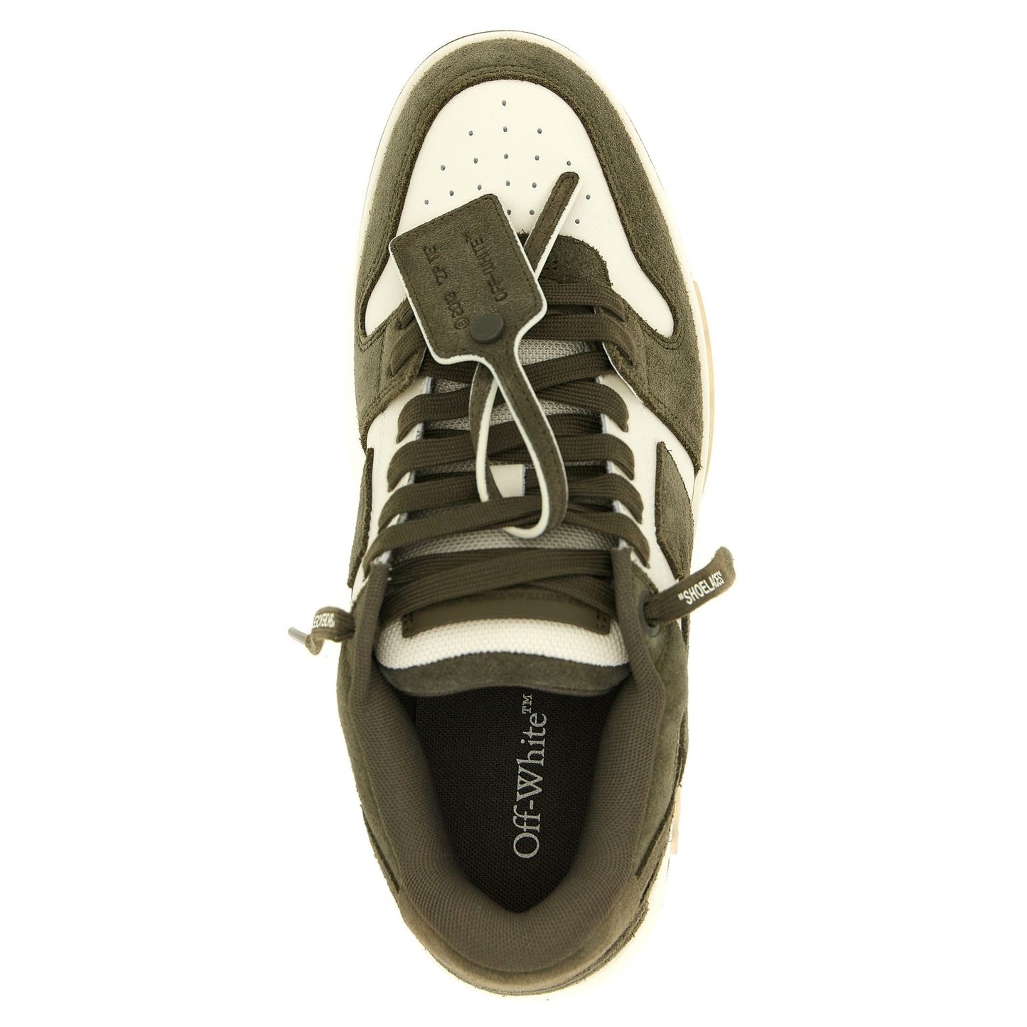Off-White Bicolor Cowhide Athletic Sneakers