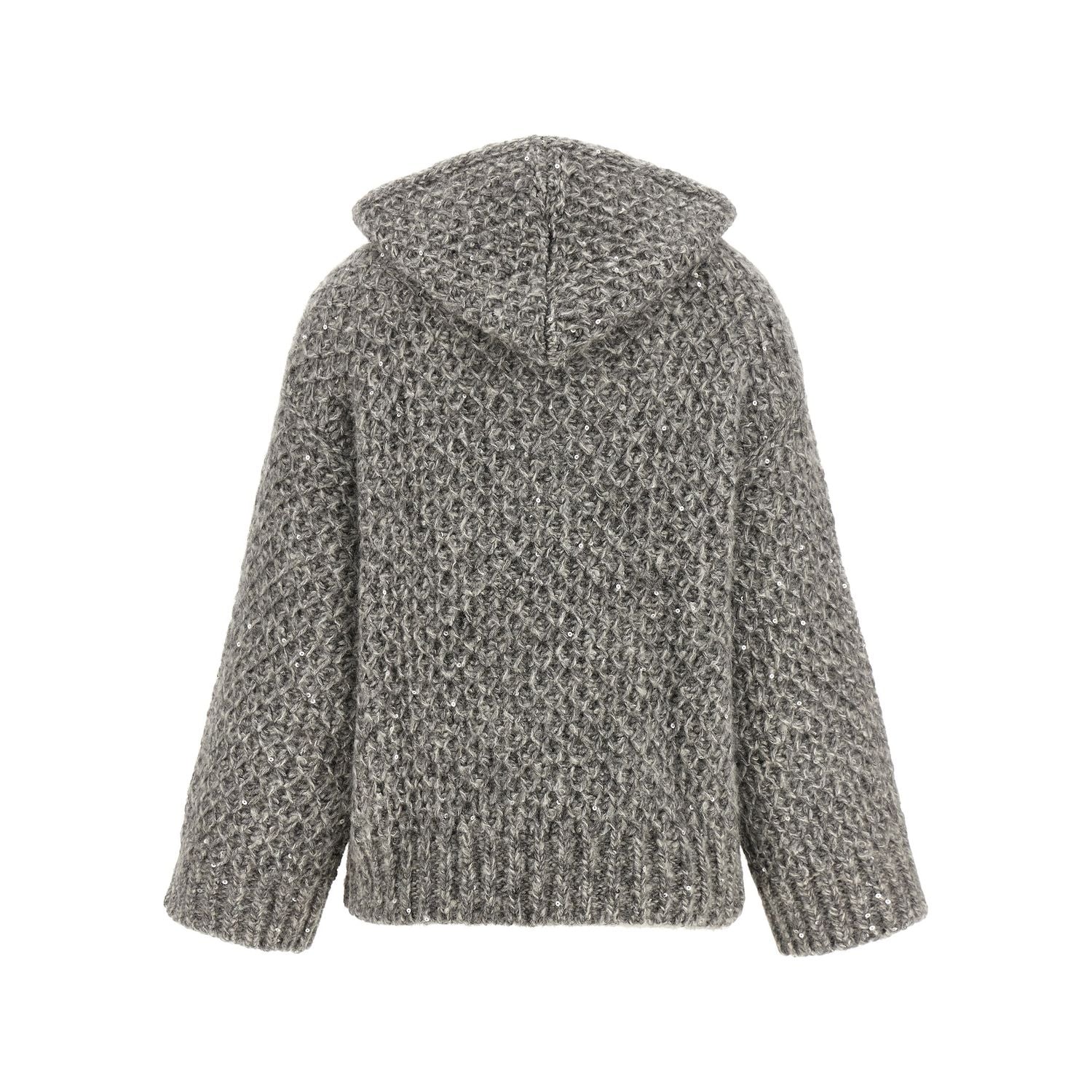 Peserico Gray Wool Cardigan