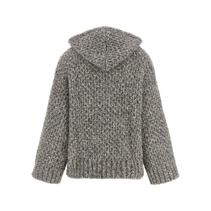 Peserico Gray Wool Cardigan
