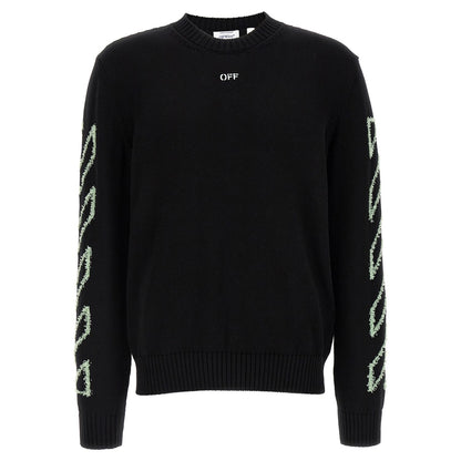 Off-White Black Cotton Cardigan
