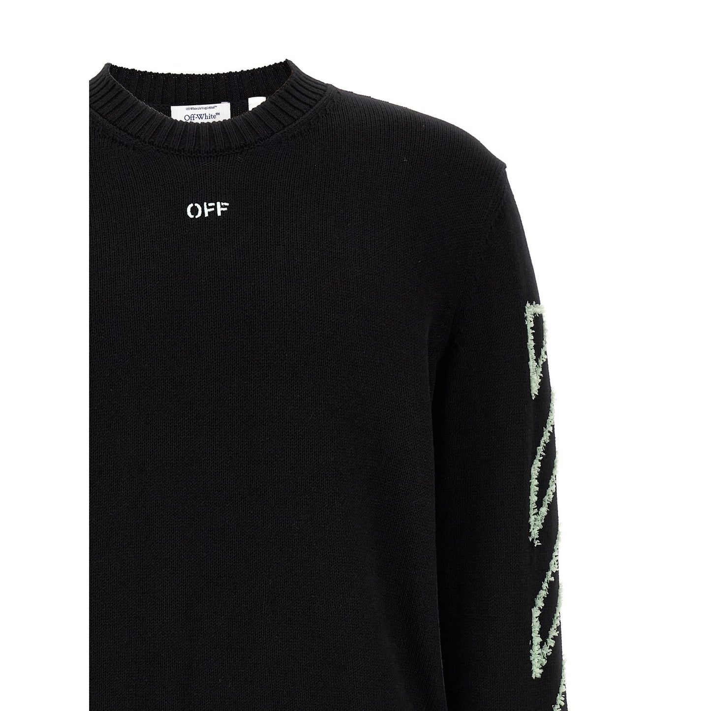 Off-White Black Cotton Cardigan