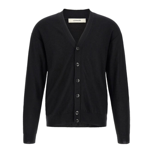 Lemaire Black Wool Cardigan