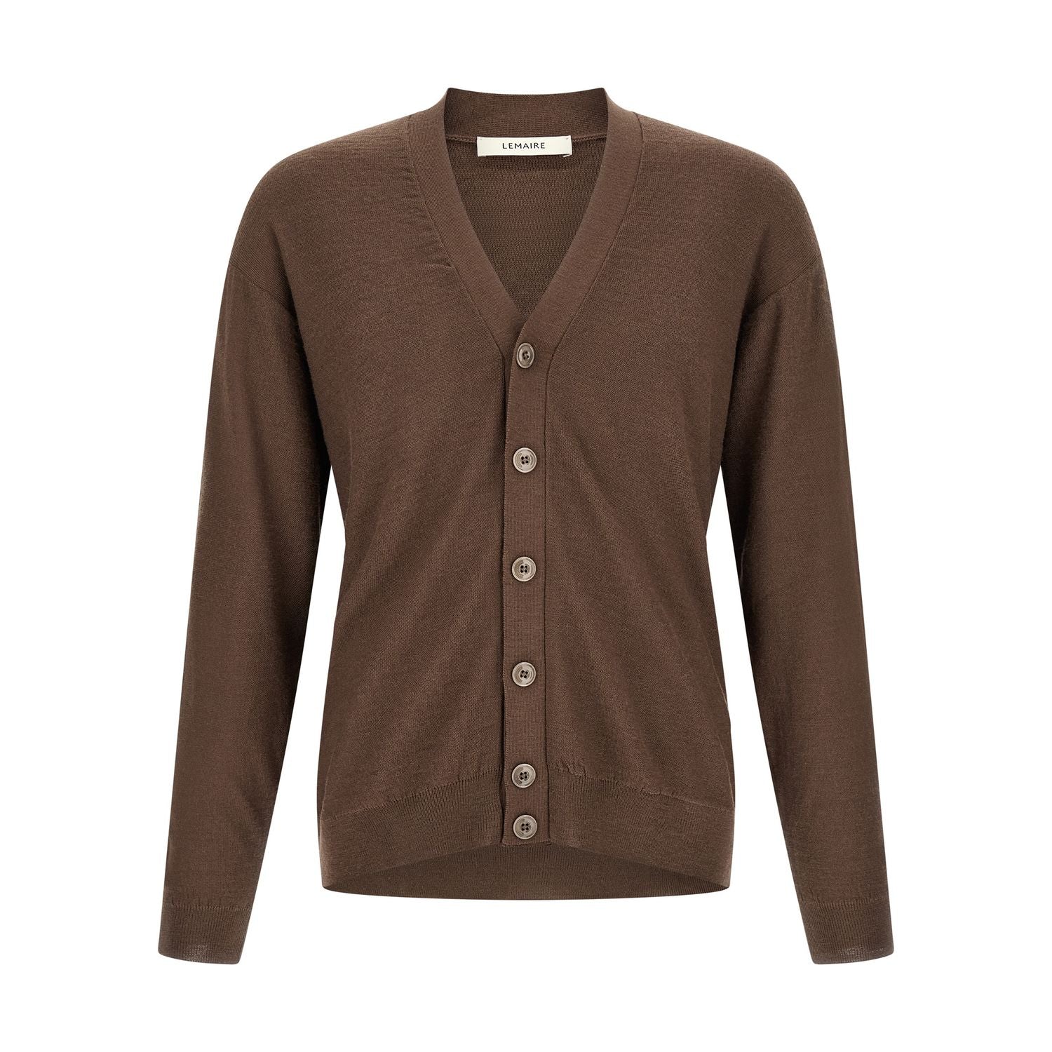 Lemaire Brown Wool Cardigan