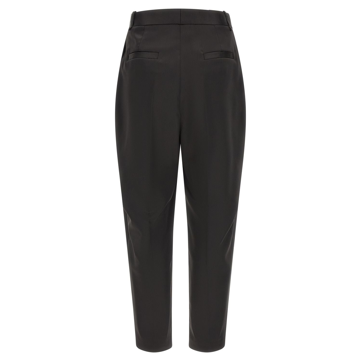 Elisabetta Franchi Black Polyester Cropped Pants