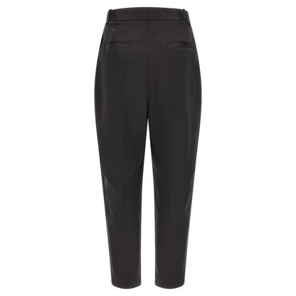 Elisabetta Franchi Black Polyester Cropped Pants