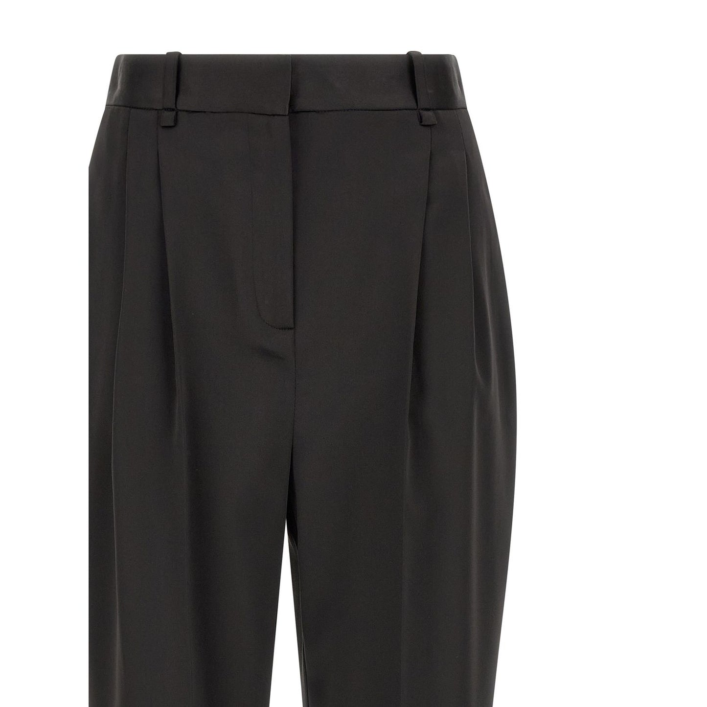 Elisabetta Franchi Black Polyester Cropped Pants