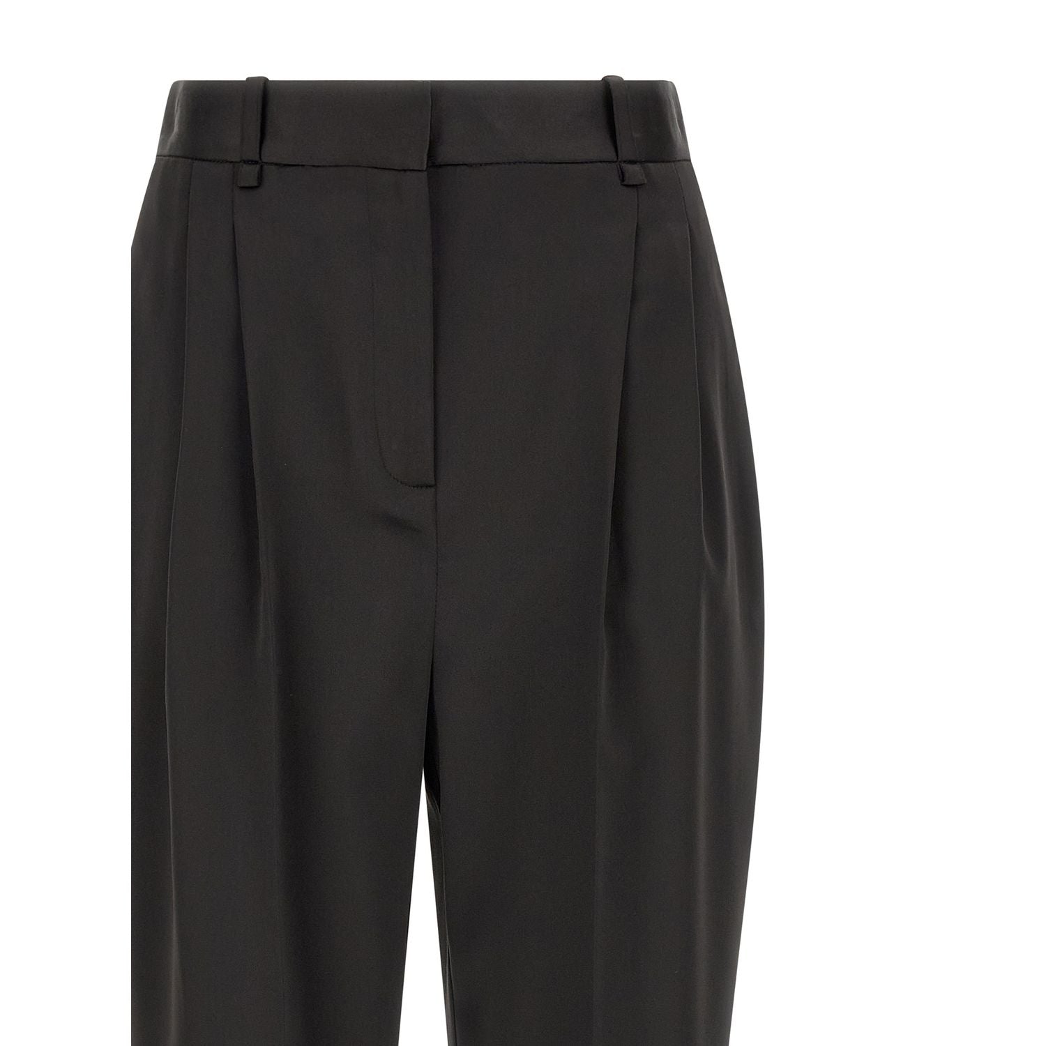 Elisabetta Franchi Black Polyester Cropped Pants