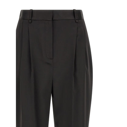 Elisabetta Franchi Black Polyester Cropped Pants