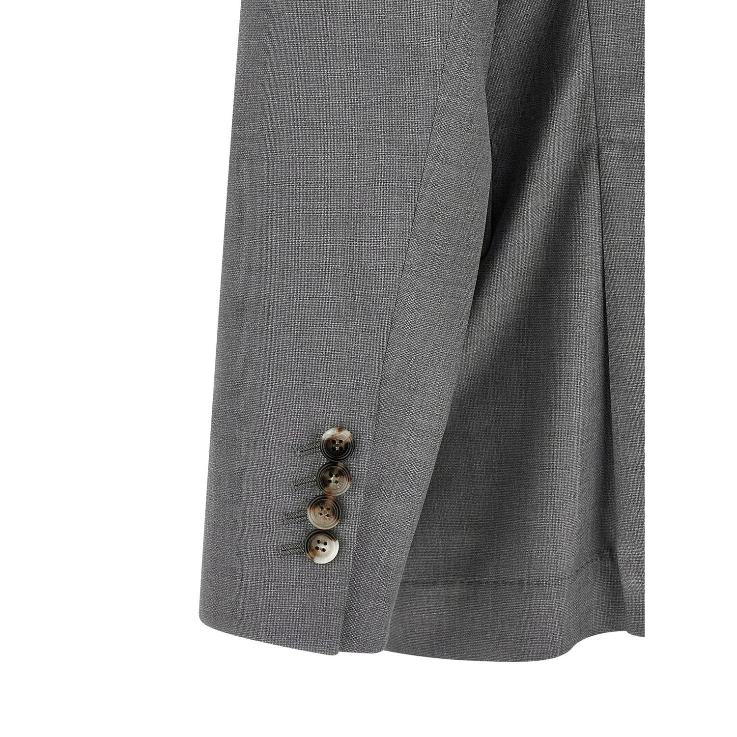 Brunello Cucinelli Gray Virgin Wool Blazer