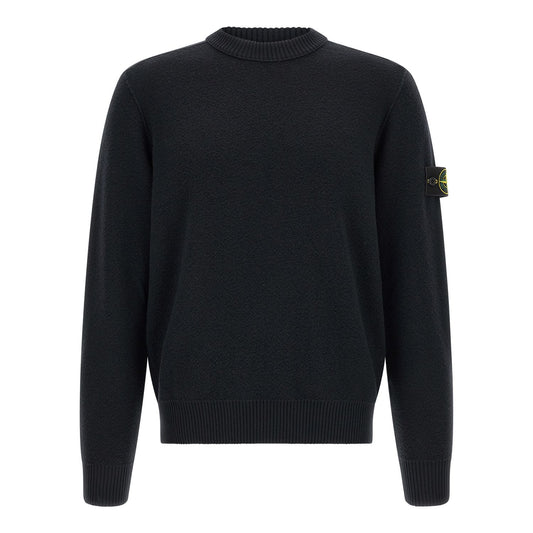 Stone Island Blue Virgin Wool Cardigan