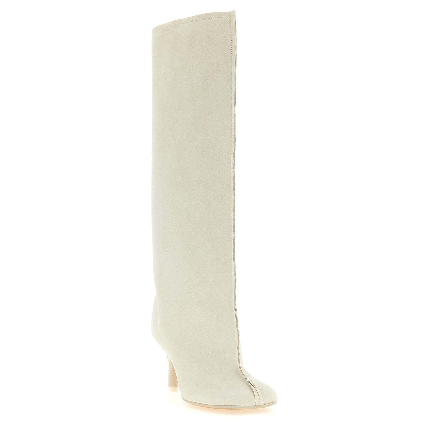 MM6 Maison Margiela White Cowhide Over The Knee