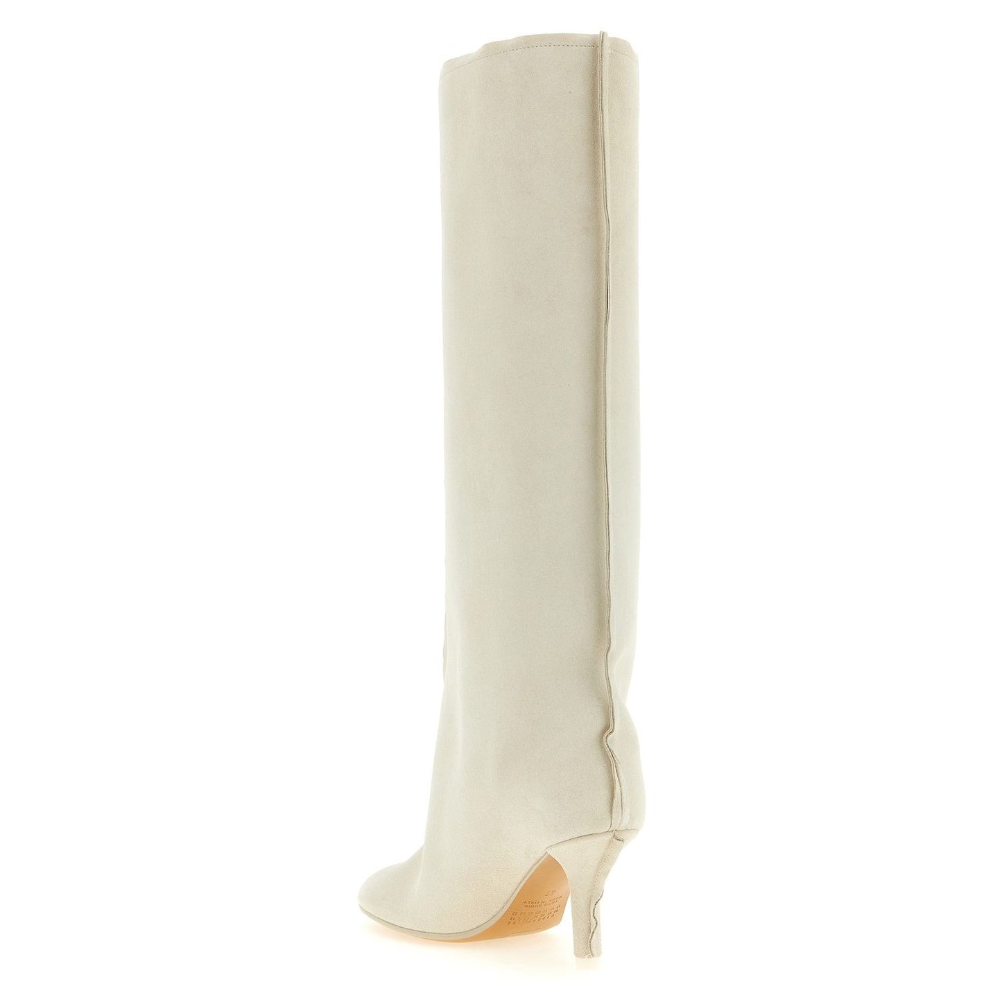 MM6 Maison Margiela White Cowhide Over The Knee