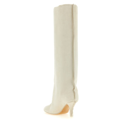 MM6 Maison Margiela White Cowhide Over The Knee