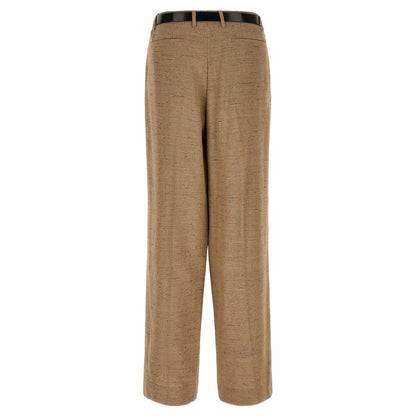 Dolce & Gabbana Beige Viscose Casual Pants
