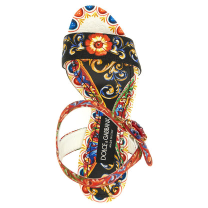 Dolce & Gabbana Multicolor Viscose Wedge Sandals