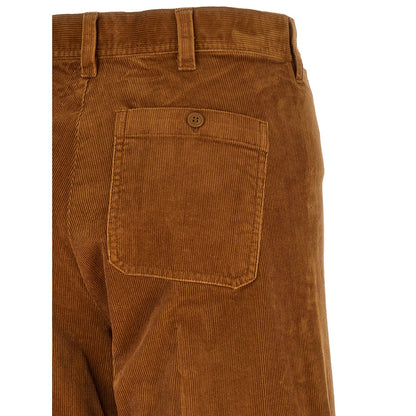 Polo Ralph Lauren Brown Cotton Flared Pants