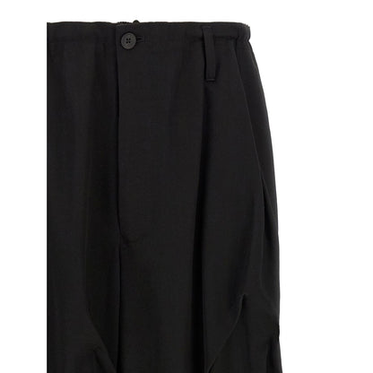 Yohji Yamamoto Black Wool Casual Pants