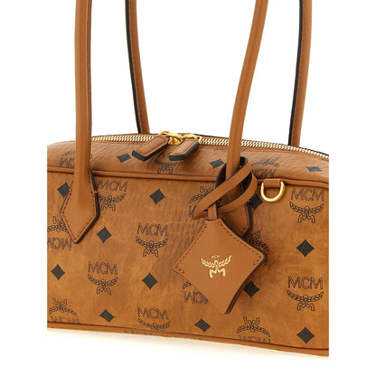 MCM Brown Polyethylene Shoulder Bag