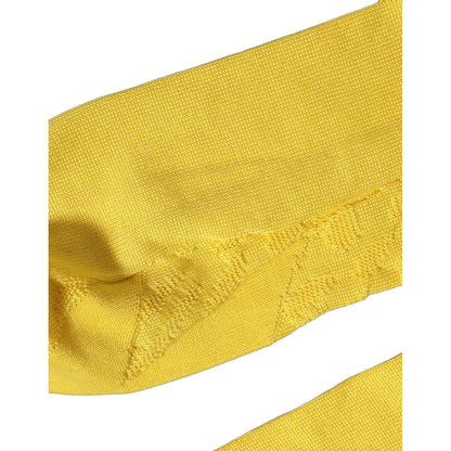 Dolce & Gabbana Men Yellow 100% Silk Mid Calf Accessory Socks