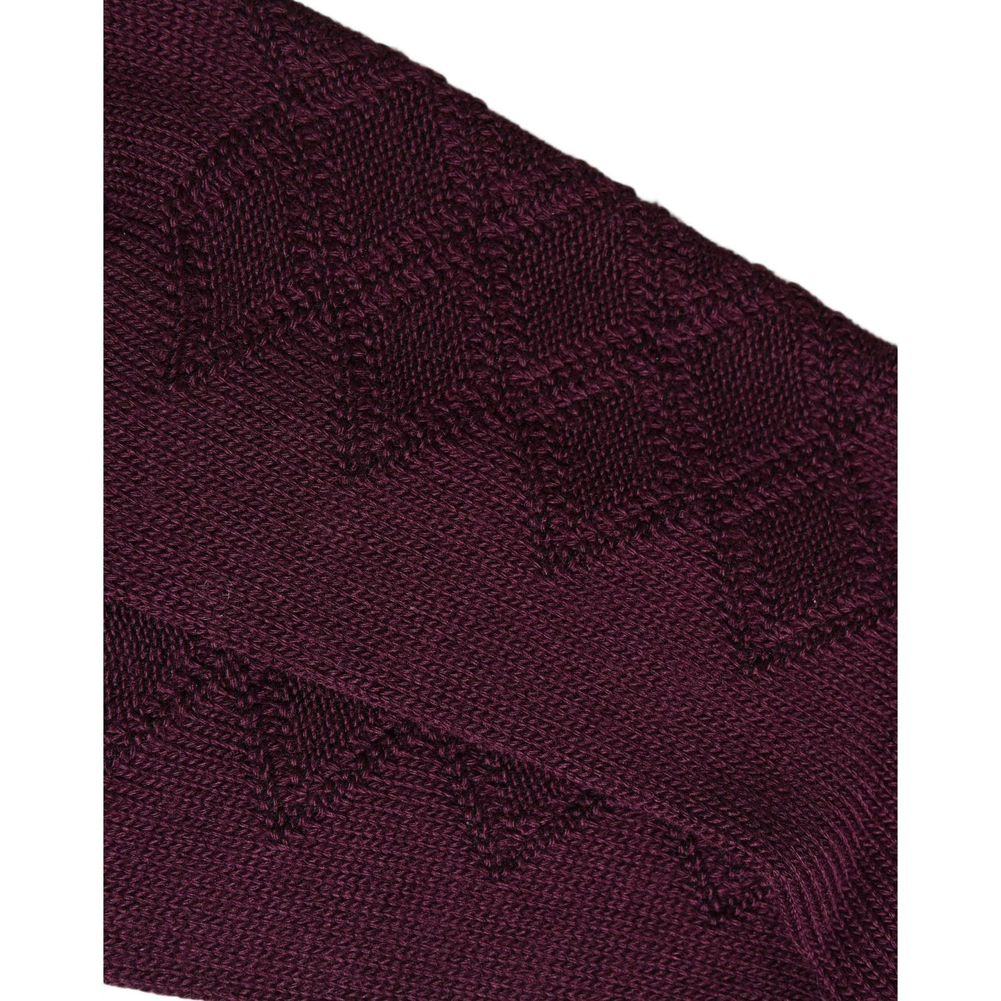 Dolce & Gabbana Burgundy Wool Crest Logo Knee High Accessory Socks
