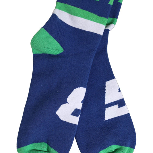 Dolce & Gabbana Men Multicolor Cotton Knee High Accessory Socks