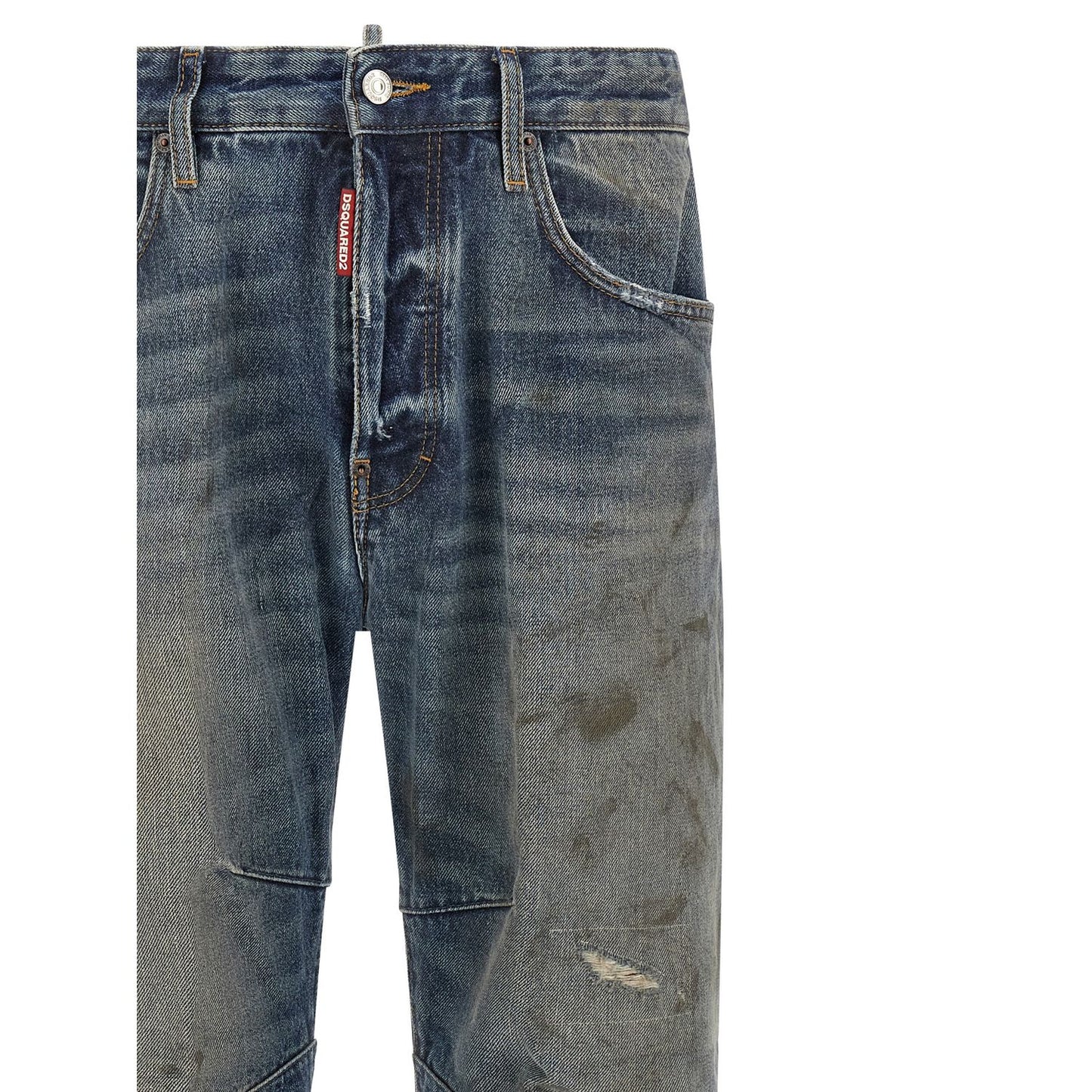 Dsquared² Blue Cotton Relaxed Fit Jeans