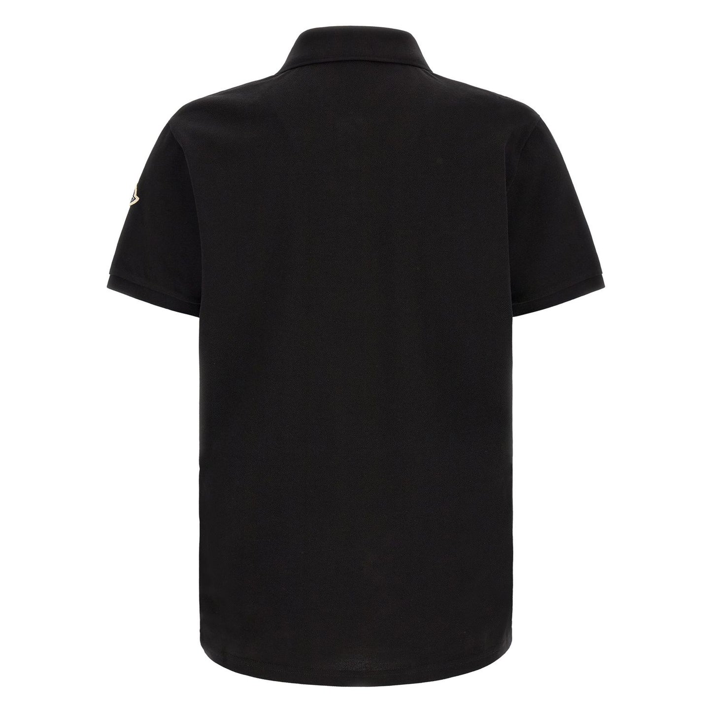 Moncler Black Cotton Polo Shirt