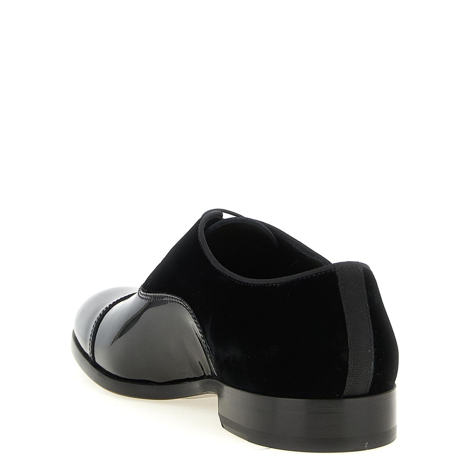 Doucal's Black Lamb Leather Oxfords And Derbies