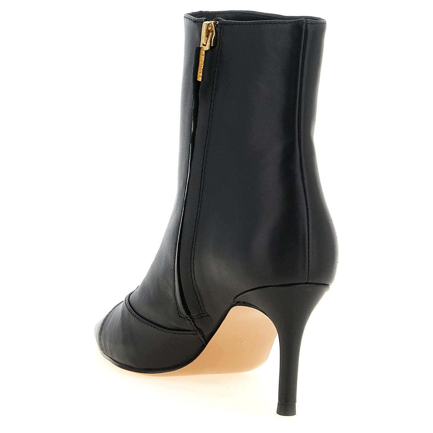 Twinset Black Leather Ankle Boots