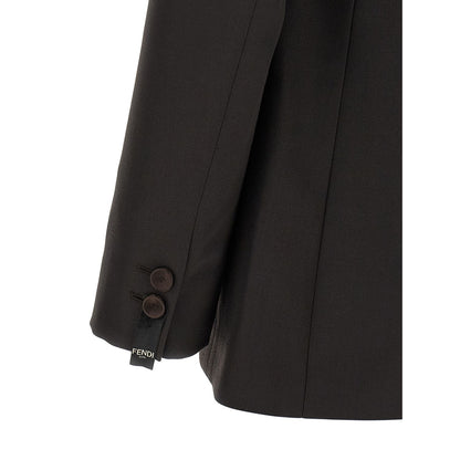 Fendi Brown Polyester Blazer