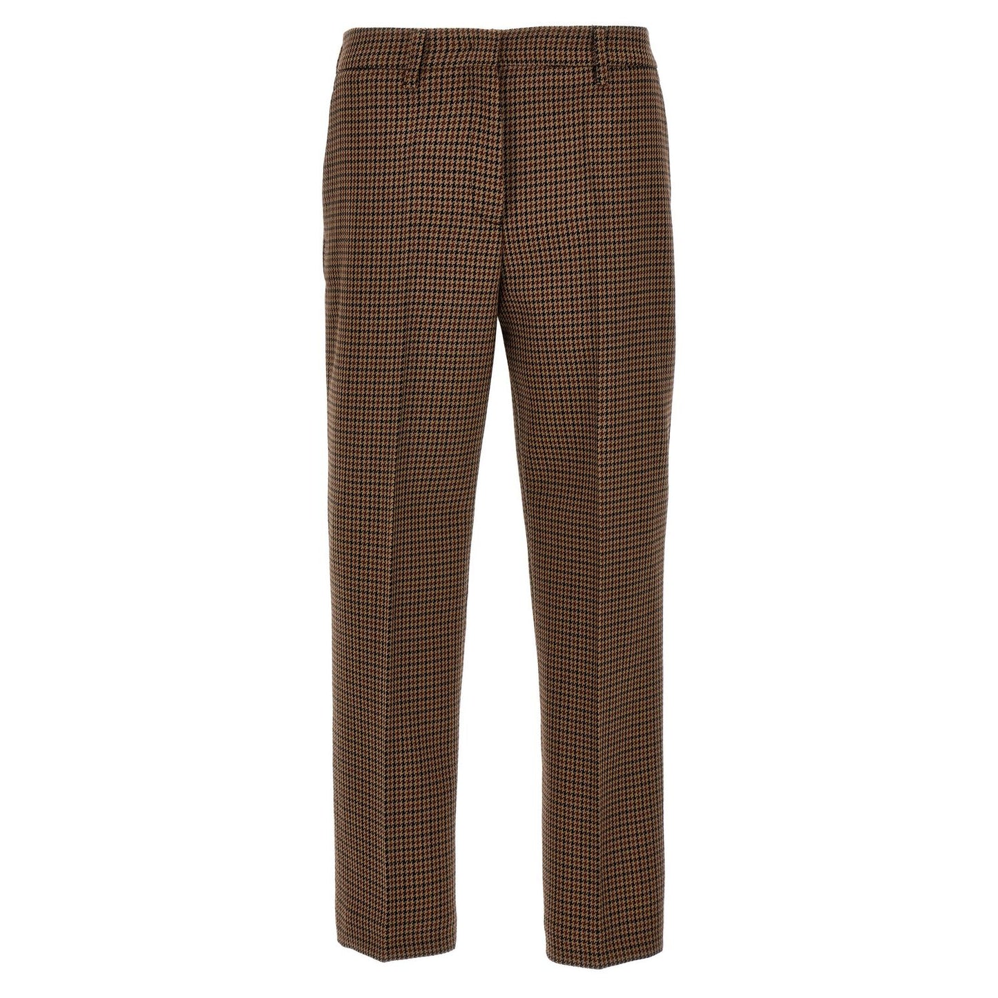 Prada Brown Virgin Wool Casual Pants