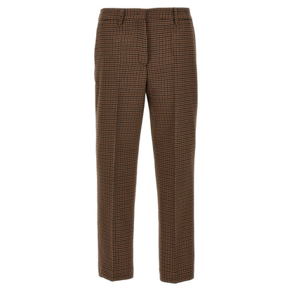 Prada Brown Virgin Wool Casual Pants