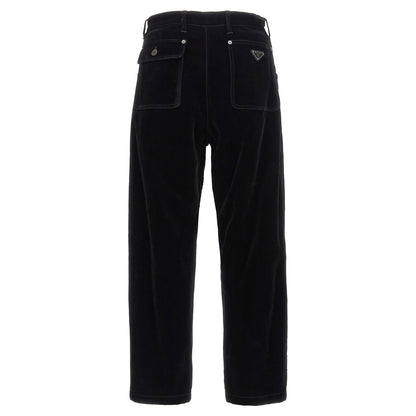 Prada Black Cotton Casual Pants
