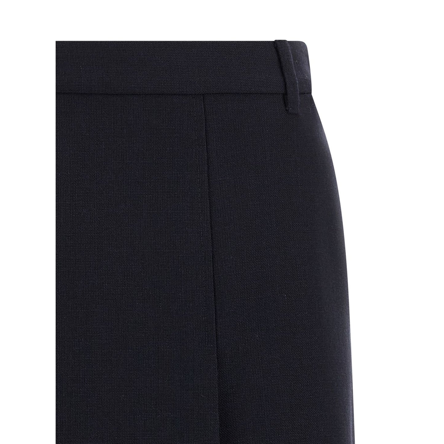 Prada Blue Virgin Wool Midi Skirt