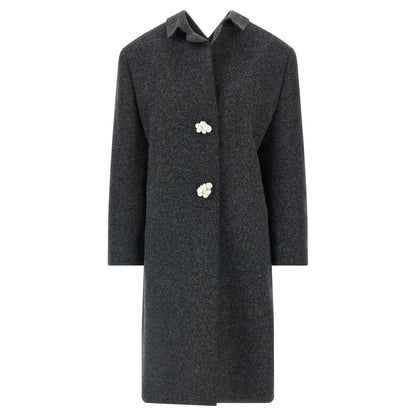 Prada Gray Virgin Wool Coat