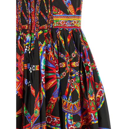 Dolce & Gabbana Multicolor Cotton Midi Dress