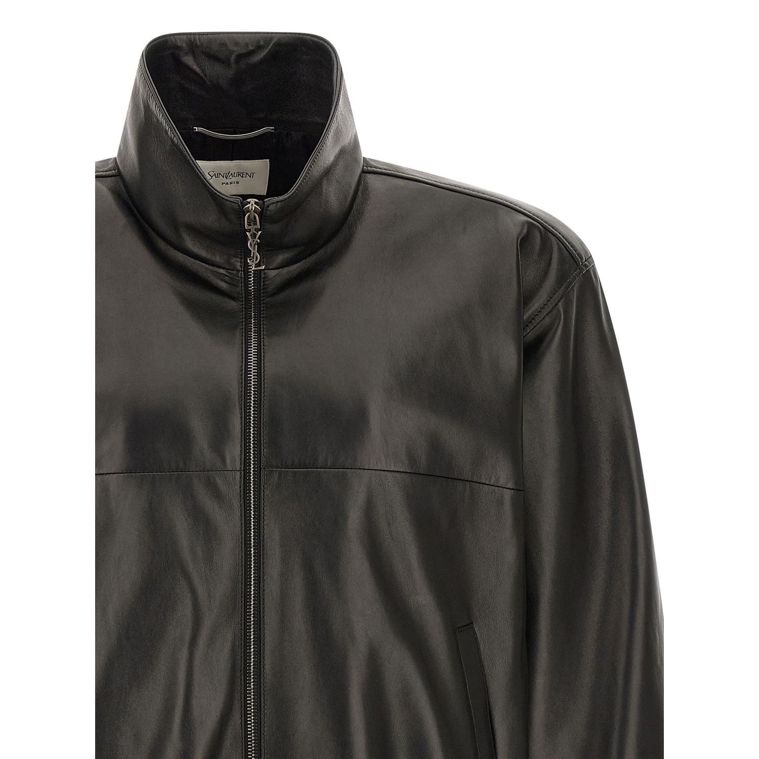 Saint Laurent Black Lamb Leather Leather Jacket